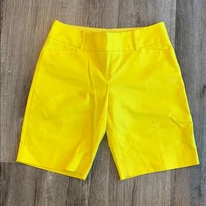 Dressy Yellow Bermuda Shorts